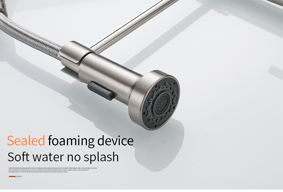 Robinets de cuisine à brosse en laiton