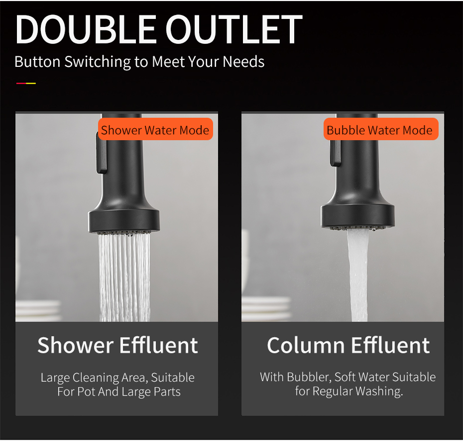 Robinets de cuisine à brosse en laiton