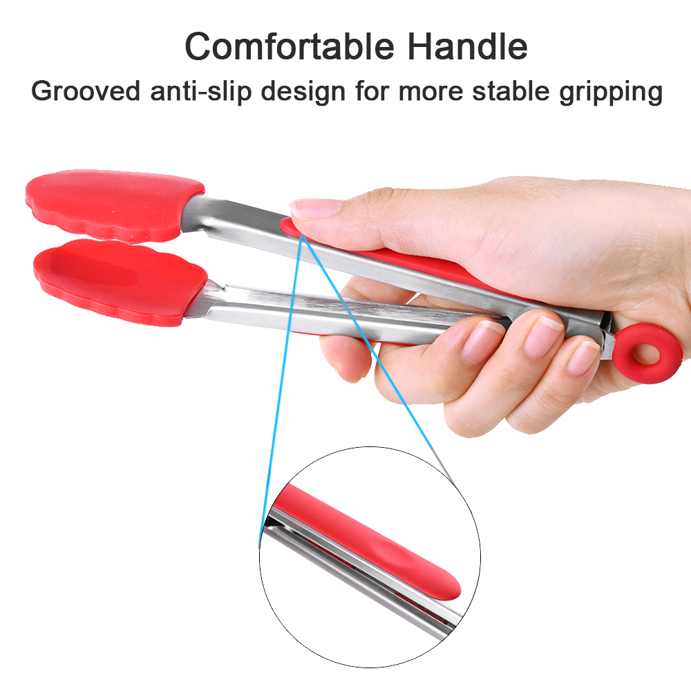 Pince antiadhésive en silicone et en acier inoxydable