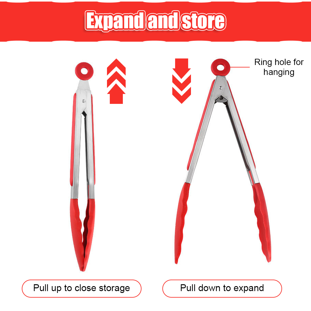 Pince antiadhésive en silicone et en acier inoxydable