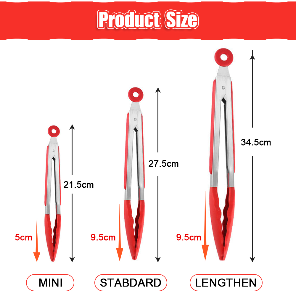 Pince antiadhésive en silicone et en acier inoxydable