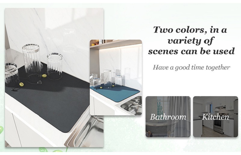 Tapis de vidange Super absorbant, grand plat à café, cuisine, tapis de séchage, séchage rapide, salle de bains