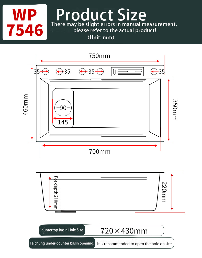 Évier de cuisine en acier inoxydable 304