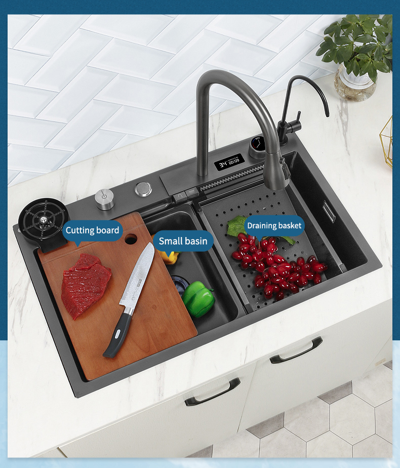 Robinet de cuisine cascade