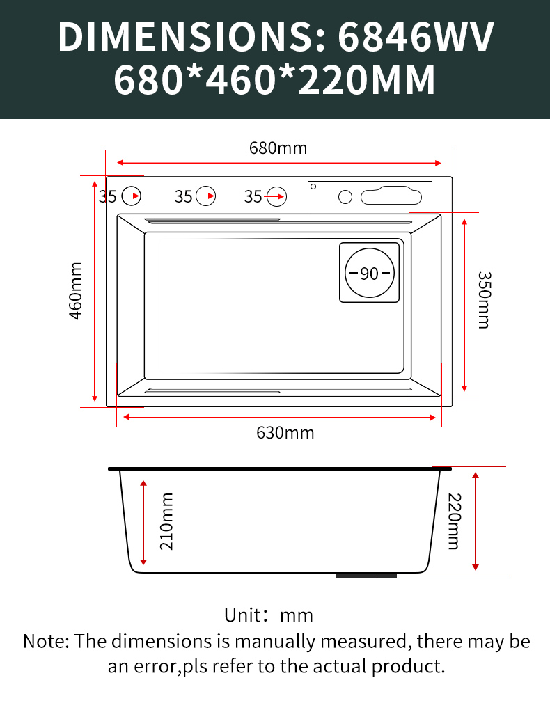 Robinet de cuisine cascade