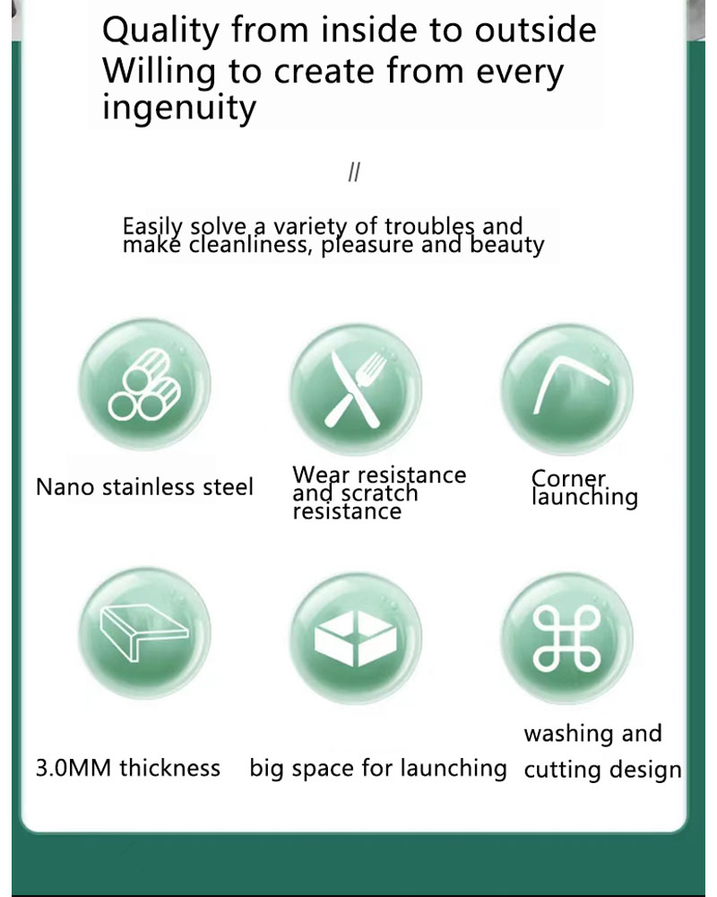Évier de cuisine en acier inoxydable