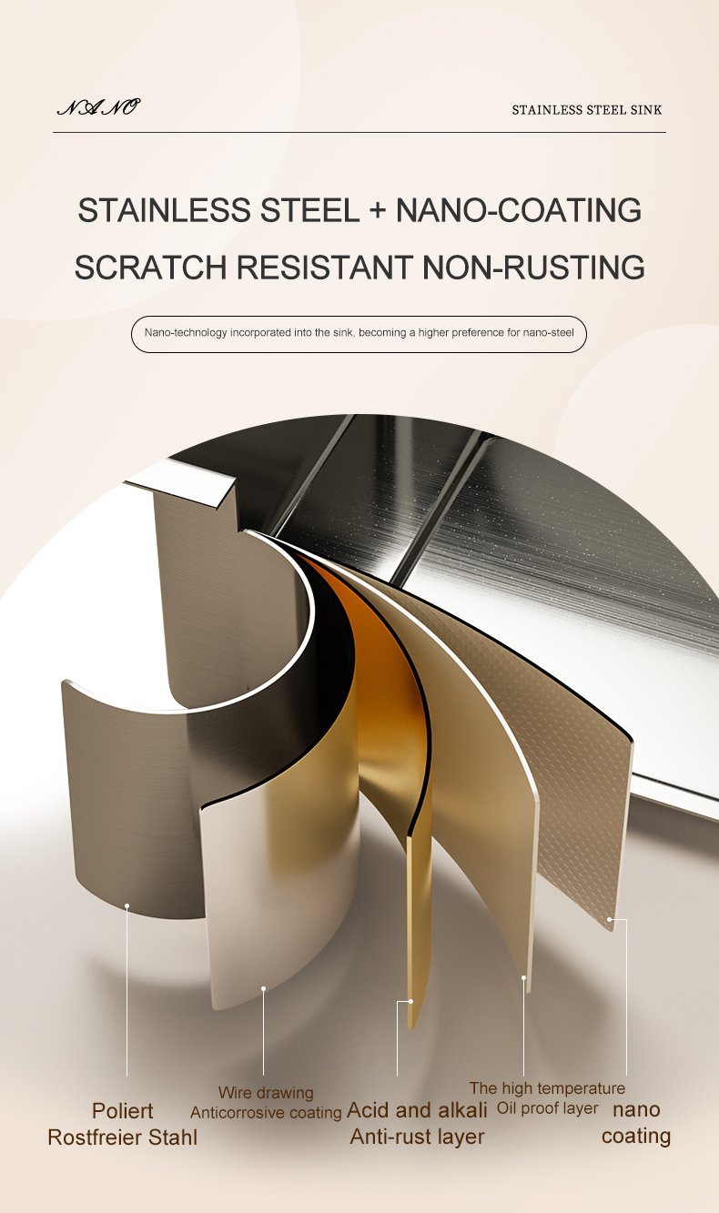 Évier de cuisine en acier inoxydable