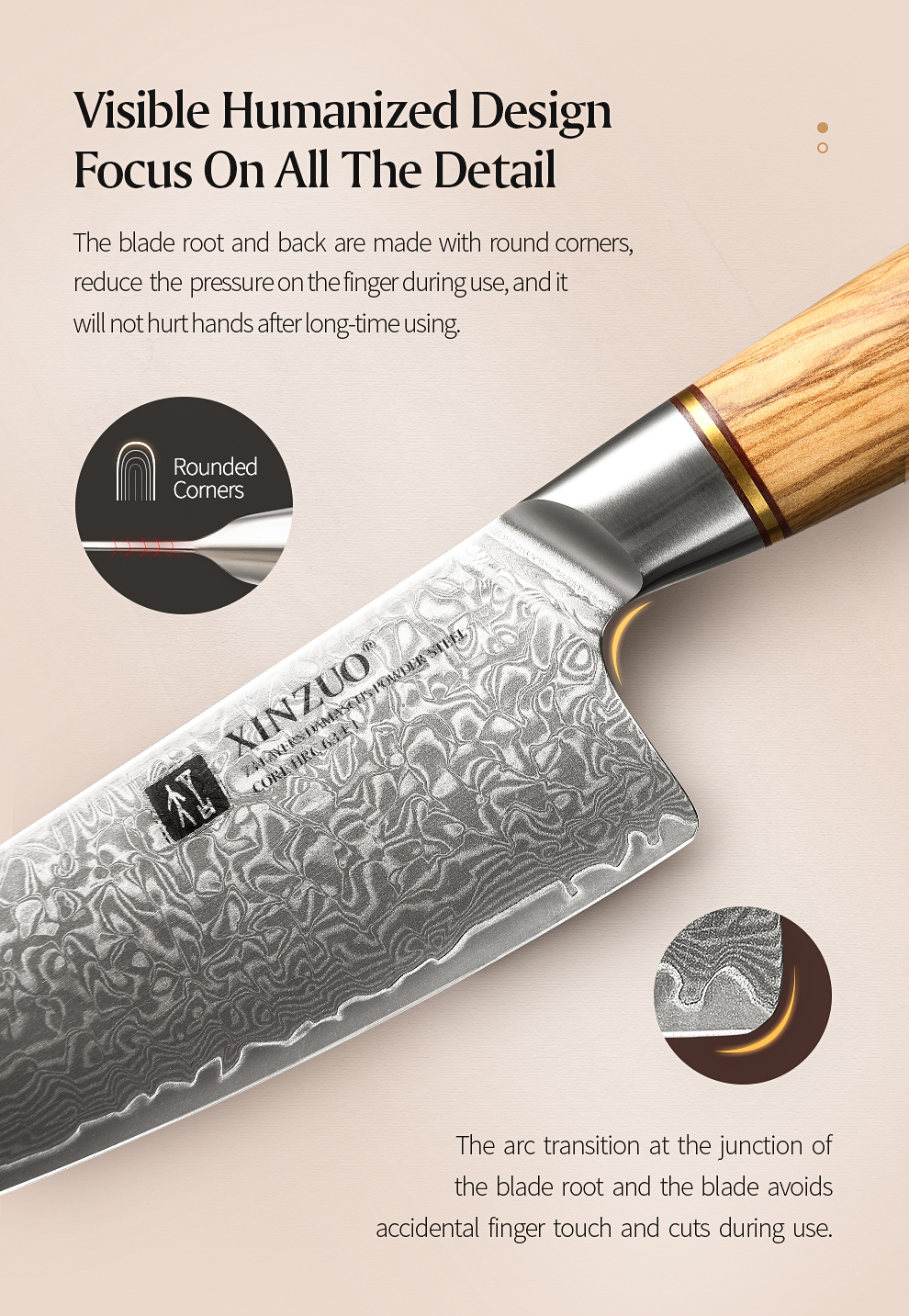 XINZUO ensemble de couteaux