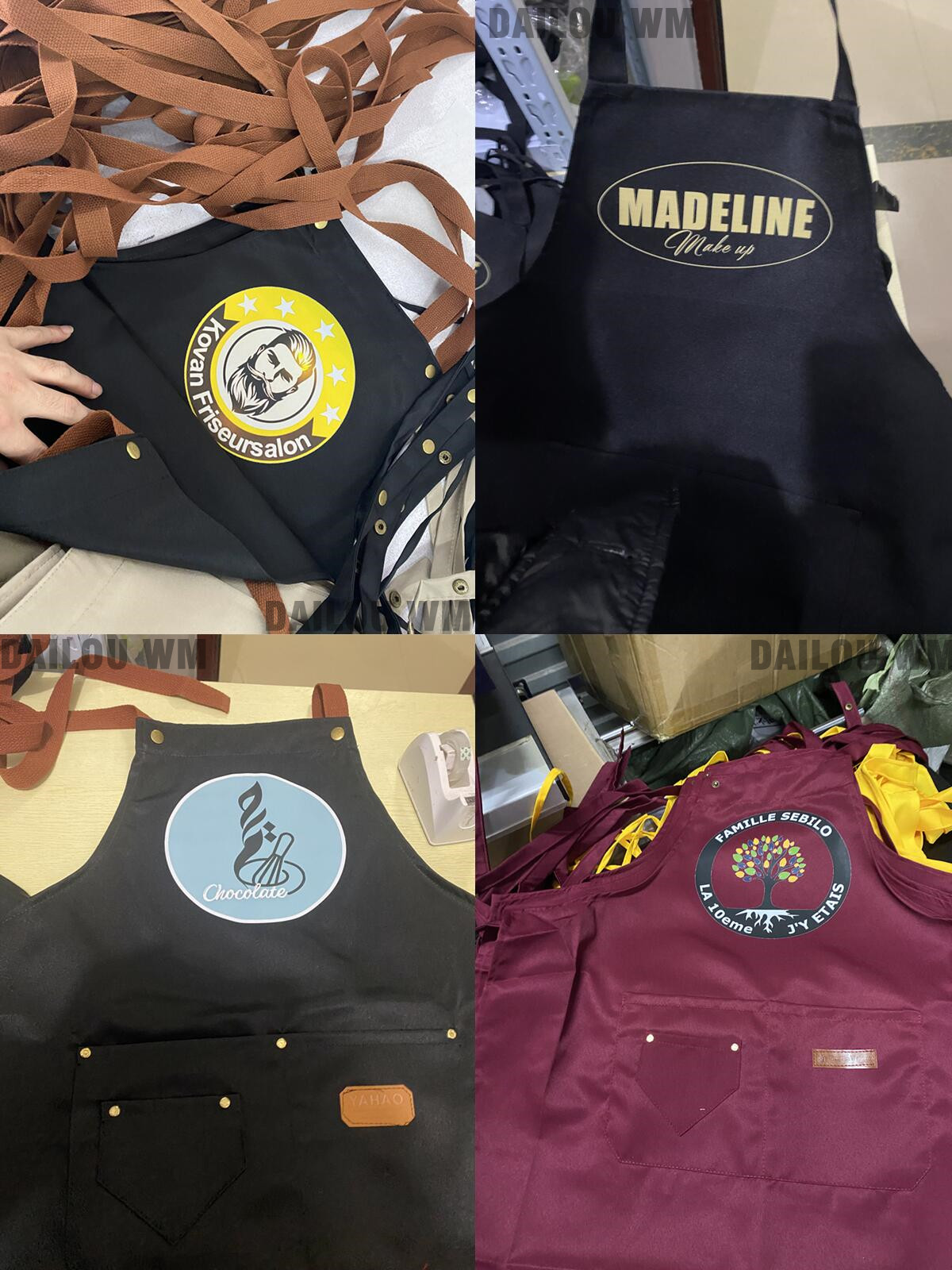 Tabliers de cuisine avec logo