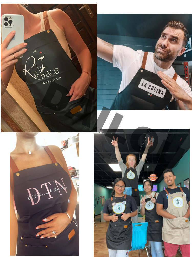 Tabliers de cuisine avec logo