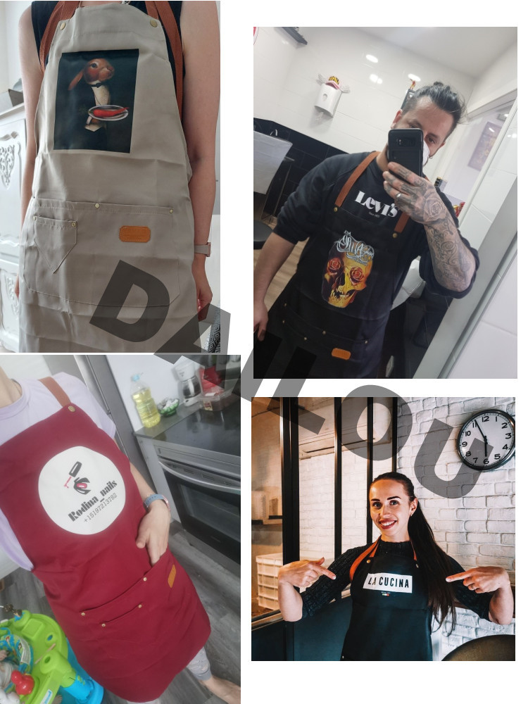 Tabliers de cuisine avec logo