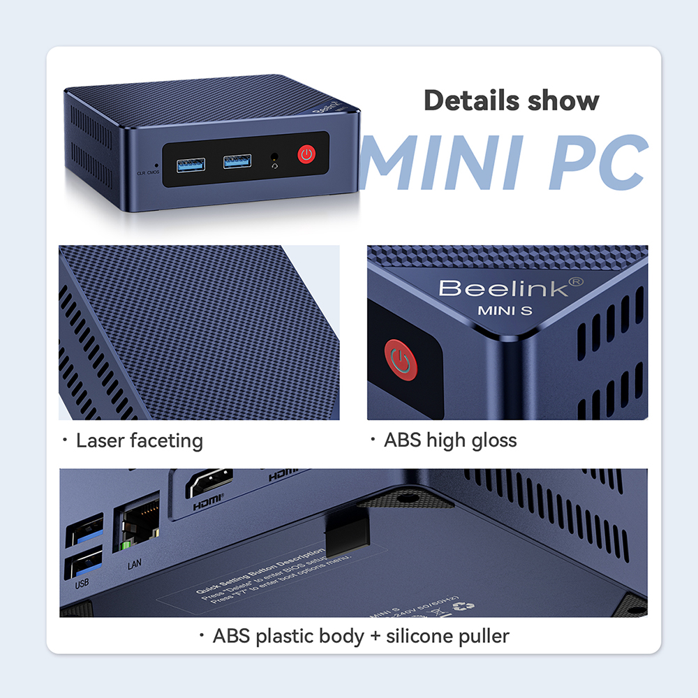 Beelink – Mini PC de jeux Intel N5095 Beelink – Mini PC de jeux Intel N5095