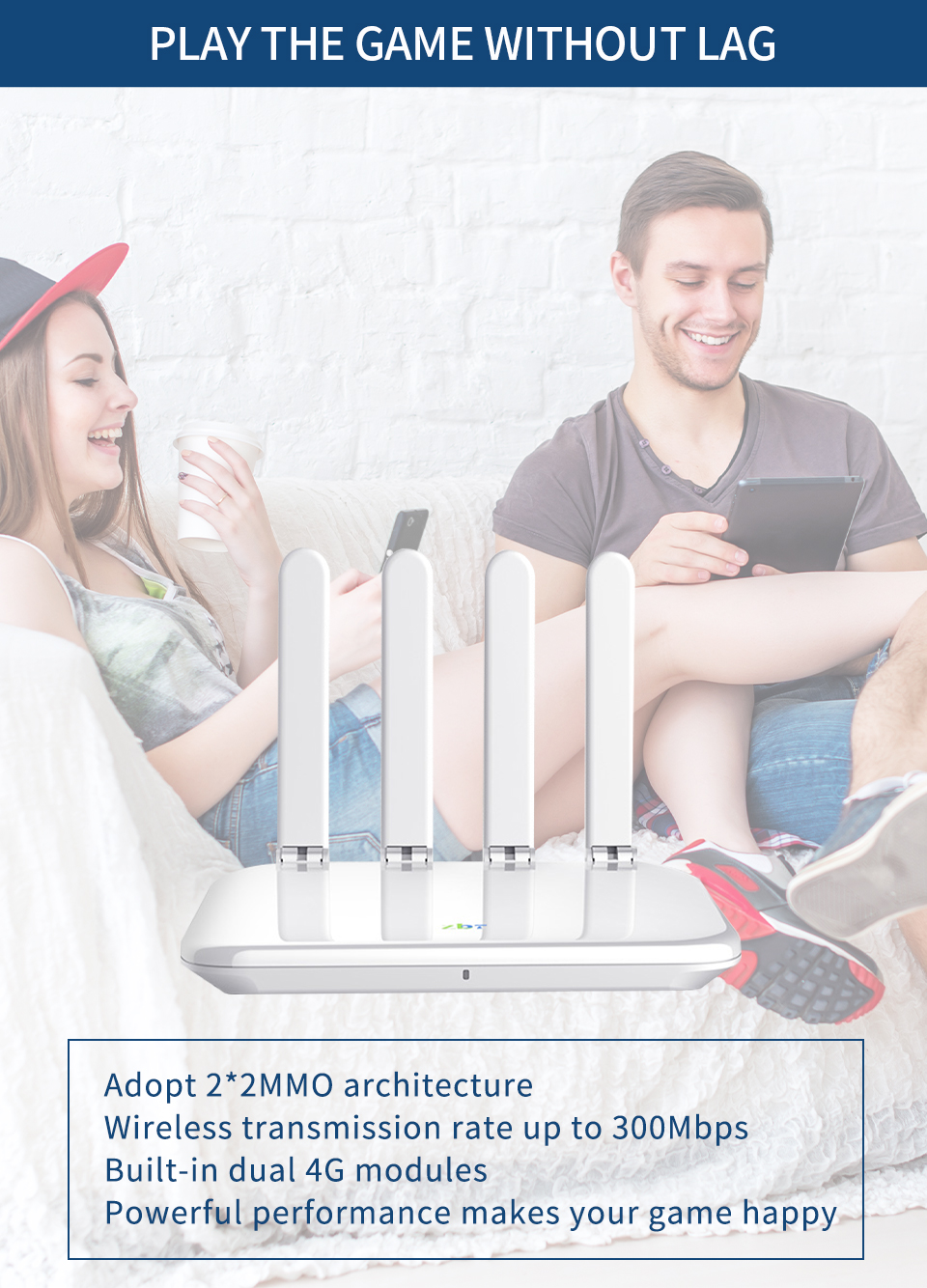 Wiflyer – routeur WiFi 4G WE2805 CAT4 300Mbps Wiflyer – routeur WiFi 4G WE2805 CAT4 300Mbps