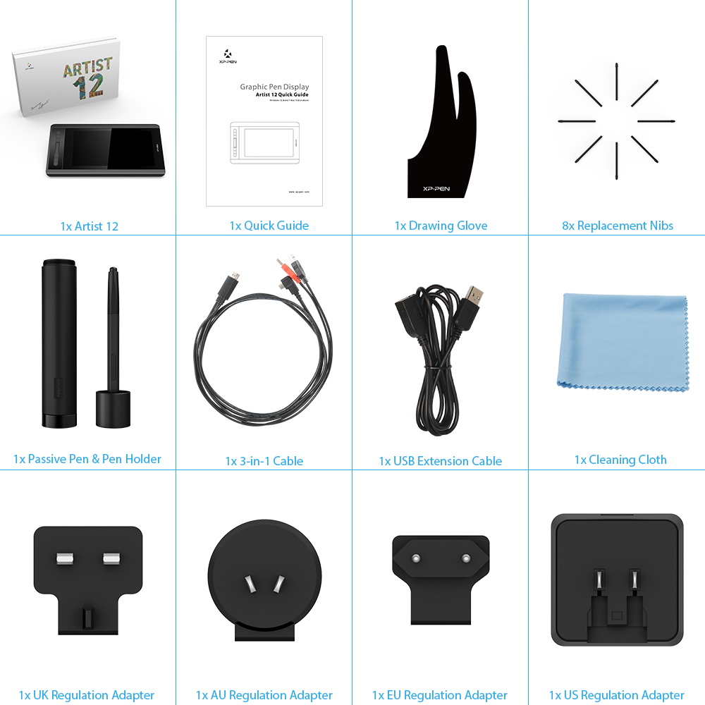 XPPen Artist 12 Moniteur de dessin graphique