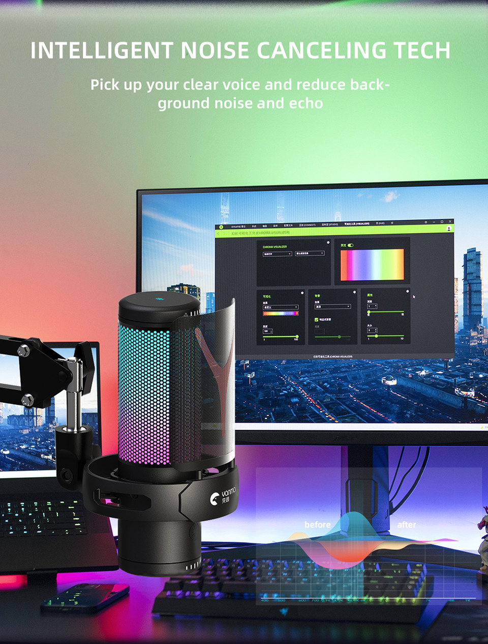 Yanmai – Microphone de jeu USB GM7 Yanmai – Microphone de jeu USB GM7