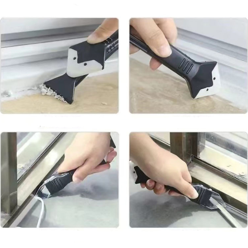 Couteau dissolvant de colle en Silicone, grattoir d'angle, spatule de beauté, Kit de raclage de coulis 5 en 1, outil multifonction de calfeutrage