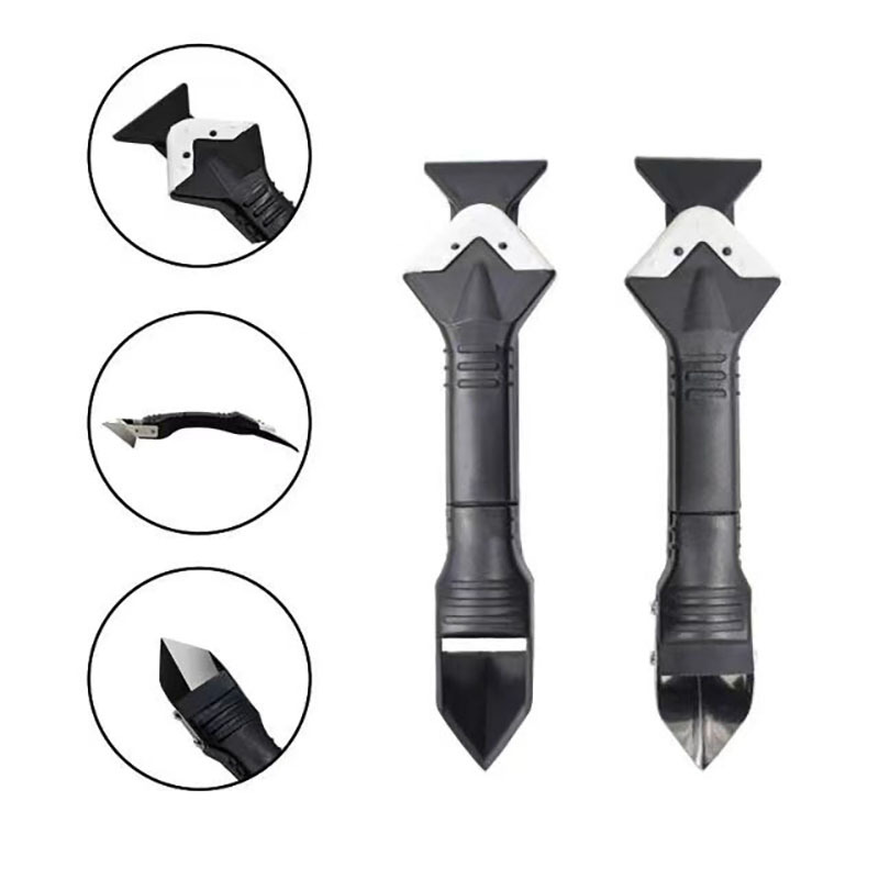 Couteau dissolvant de colle en Silicone, grattoir d'angle, spatule de beauté, Kit de raclage de coulis 5 en 1, outil multifonction de calfeutrage