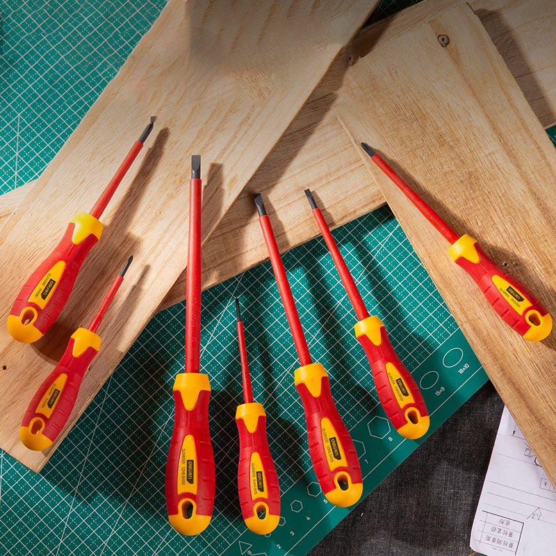 Deli – jeu de tournevis isolés 7/12 V, outils manuels de réparation pour électricien, pince couteau de coupe de câble, 1/5/1000 pièces