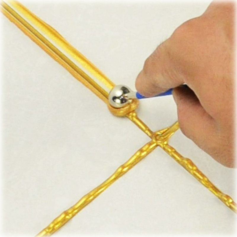 Bâton de couture en argile polymère en acier inoxydable, outils de bricolage de carreaux, bâton de couture à pression de sol, Texture de remplissage de rouleau, outil de couture à presser 4 pièces