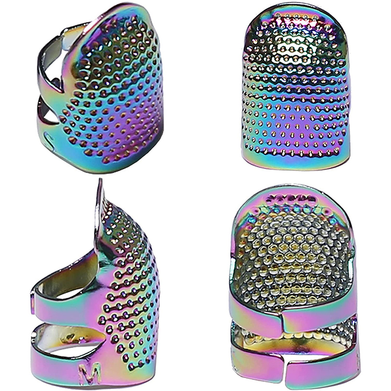 Bouclier de doigt en métal pour dé à coudre, pour le travail à la main, bouclier de doigt, anneau, couture, bricolage, outil de couture, 1-3 pièces