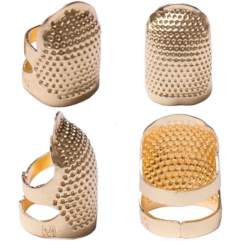 Bouclier de doigt en métal pour dé à coudre, pour le travail à la main, bouclier de doigt, anneau, couture, bricolage, outil de couture, 1-3 pièces