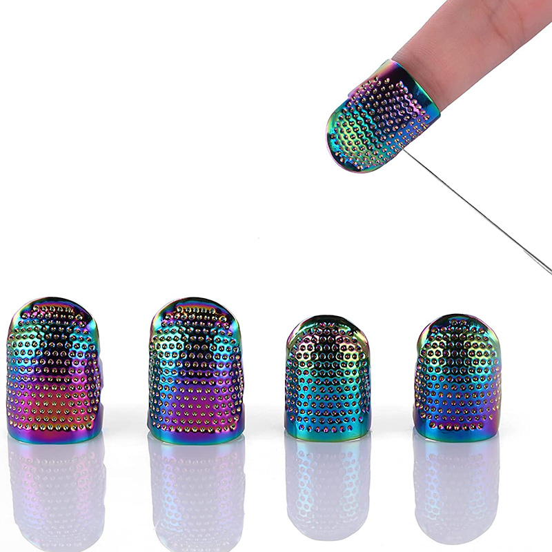 Bouclier de doigt en métal pour dé à coudre, pour le travail à la main, bouclier de doigt, anneau, couture, bricolage, outil de couture, 1-3 pièces