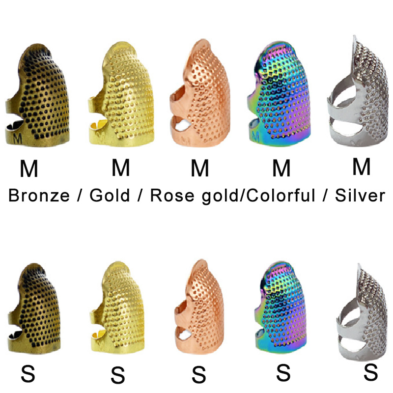 Bouclier de doigt en métal pour dé à coudre, pour le travail à la main, bouclier de doigt, anneau, couture, bricolage, outil de couture, 1-3 pièces