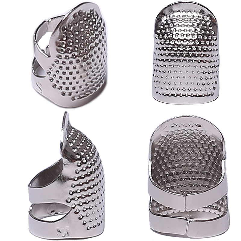 Bouclier de doigt en métal pour dé à coudre, pour le travail à la main, bouclier de doigt, anneau, couture, bricolage, outil de couture, 1-3 pièces