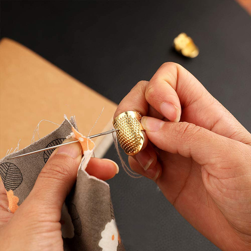 Bouclier de doigt en métal pour dé à coudre, pour le travail à la main, bouclier de doigt, anneau, couture, bricolage, outil de couture, 1-3 pièces