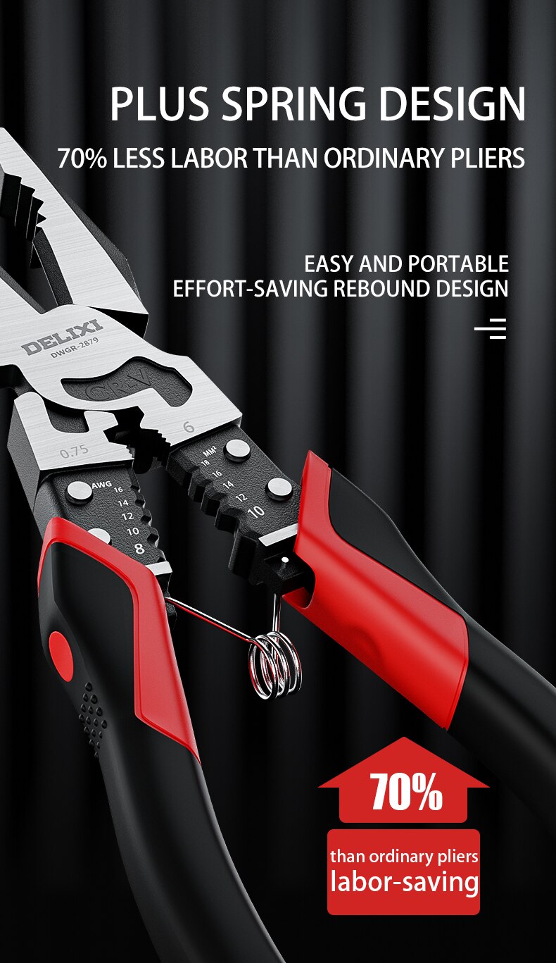 Professional Tools Wire Pliers Stripper Crimper Cutter Needle Nose Nipper Wire Stripping Multifunction Hand Tools