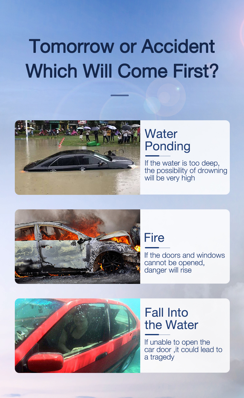 Cafele – marteau de sécurité multifonction, brise-vitre, outils d'urgence, brise-vitre automobile, marteau de sauvetage, coupe-ceinture de siège de voiture