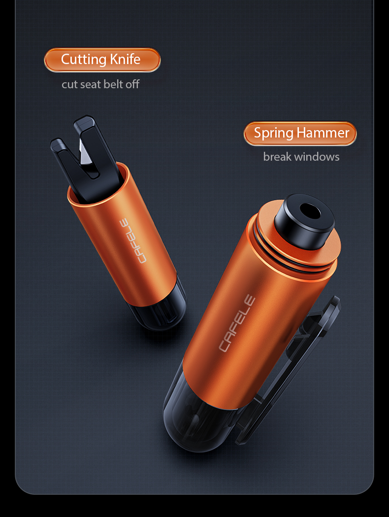 Cafele – marteau de sécurité multifonction, brise-vitre, outils d'urgence, brise-vitre automobile, marteau de sauvetage, coupe-ceinture de siège de voiture