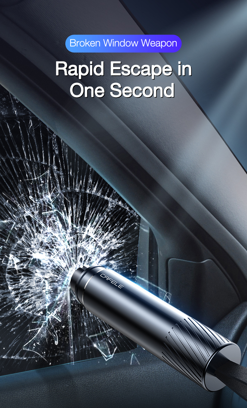 Cafele – marteau de sécurité multifonction, brise-vitre, outils d'urgence, brise-vitre automobile, marteau de sauvetage, coupe-ceinture de siège de voiture
