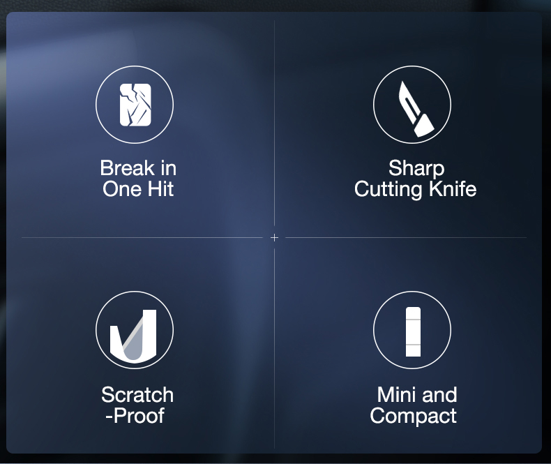 Cafele – marteau de sécurité multifonction, brise-vitre, outils d'urgence, brise-vitre automobile, marteau de sauvetage, coupe-ceinture de siège de voiture