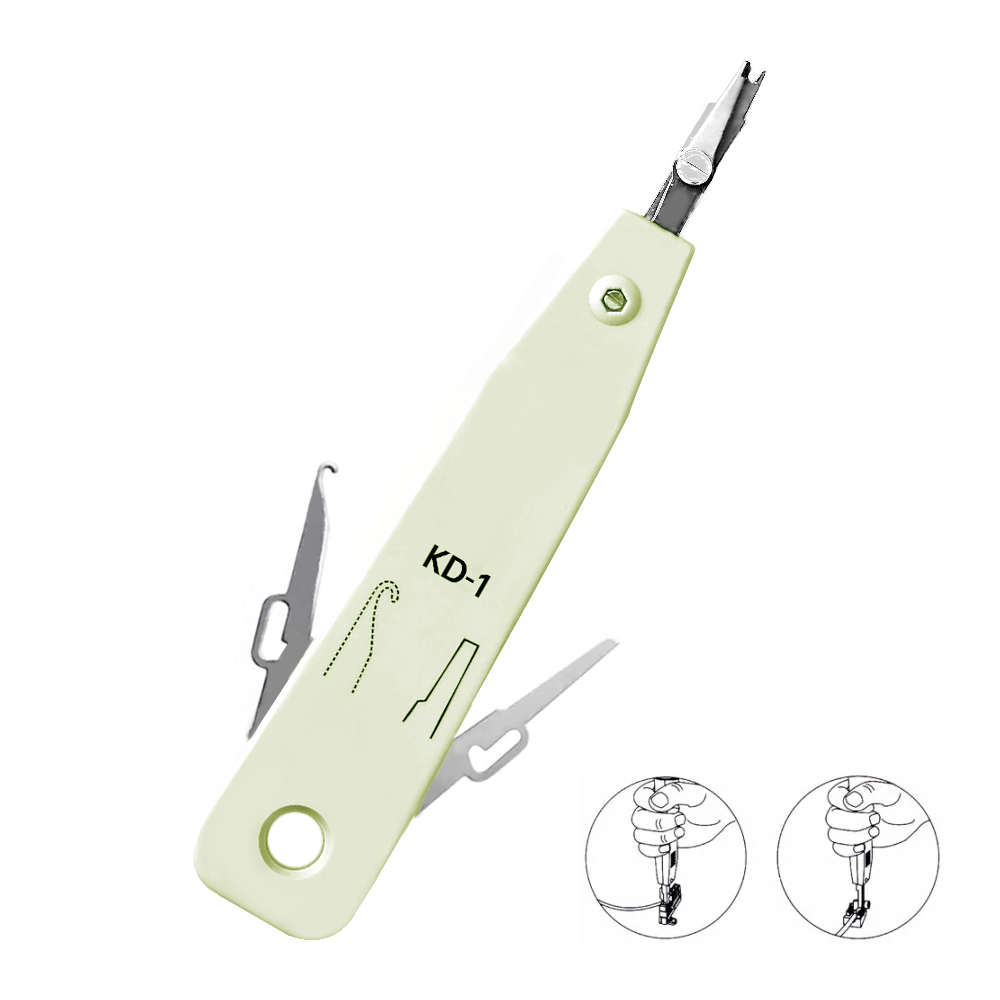 AMPCOM Krone Outil De Perforation, Multifonction Couronne KD-1 Type IDC/Fil de Réseau Cat5e et Téléphone L'impact Terminal Outils D'insertion