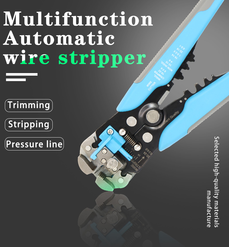Pince à sertir coupe-câble automatique, dénudeur multifonctionnel, outils de dénudage, taille terminal 0,2-6,0mm 2