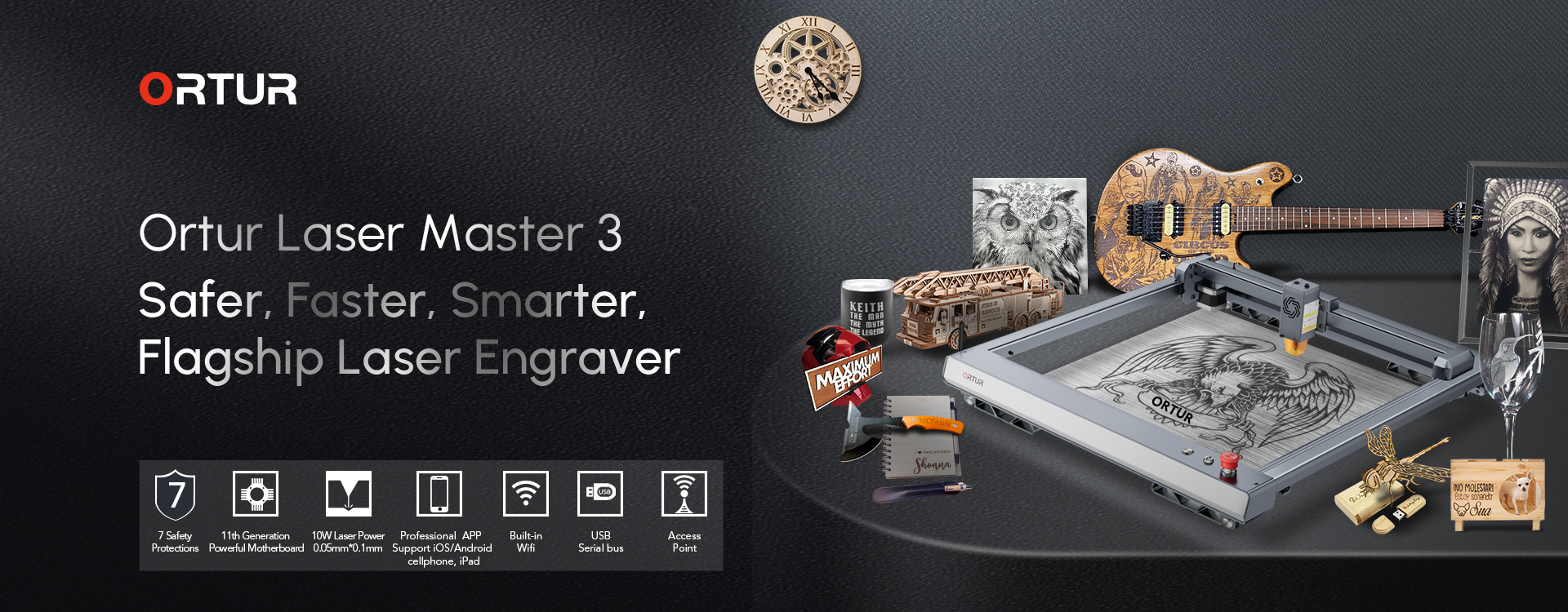 Machine de découpe Laser PRO LU2-10A, ciseleur Laser pour bricolage, contreplaqué 12MM, coupe rapide PWM, sécurité domestique, outils pour le travail du bois