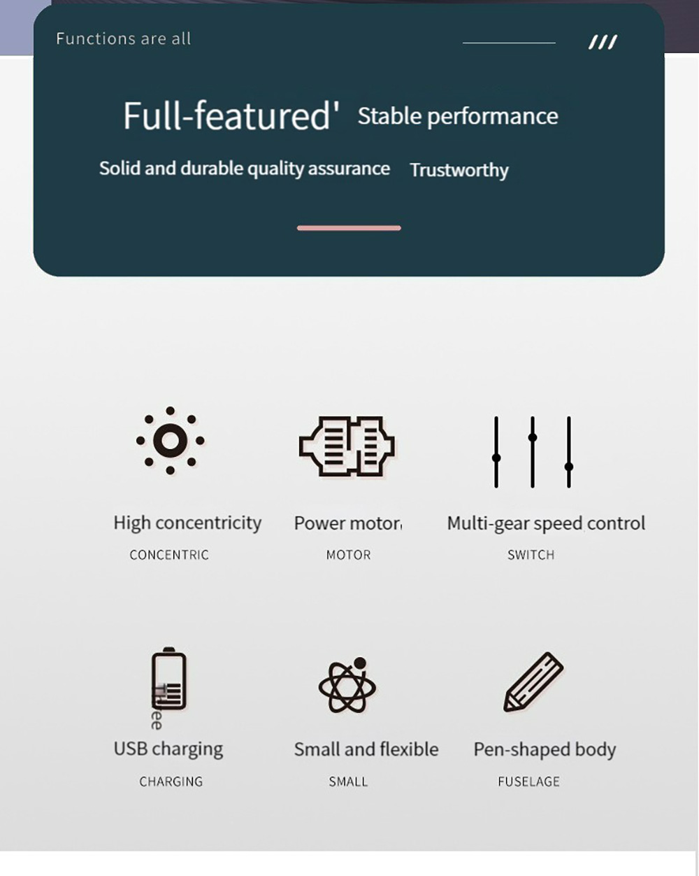 Kit d'outils rotatifs rechargeables USB, Mini outil électrique polyvalent à 3 vitesses pour ponçage, perçage, polissage, gravure, projets de bricolage