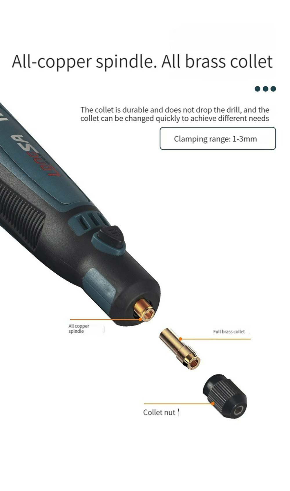 Kit d'outils rotatifs rechargeables USB, Mini outil électrique polyvalent à 3 vitesses pour ponçage, perçage, polissage, gravure, projets de bricolage