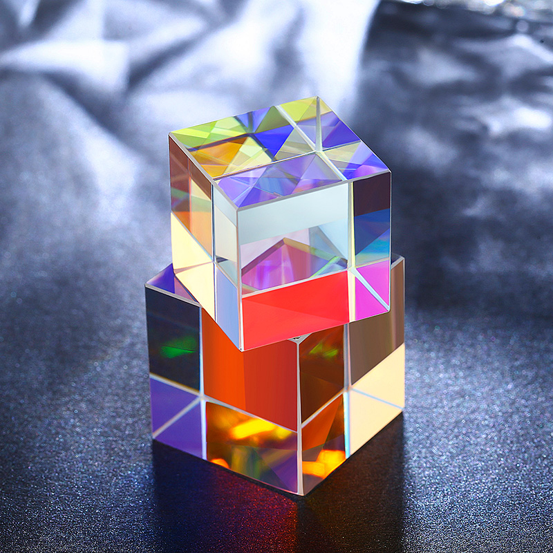 Prisme de couleur Hexagonal 10x10x10MM, 1 pièce, prisme optique Xcube cadeau, équipement expérimental de physique populaire pour enfants