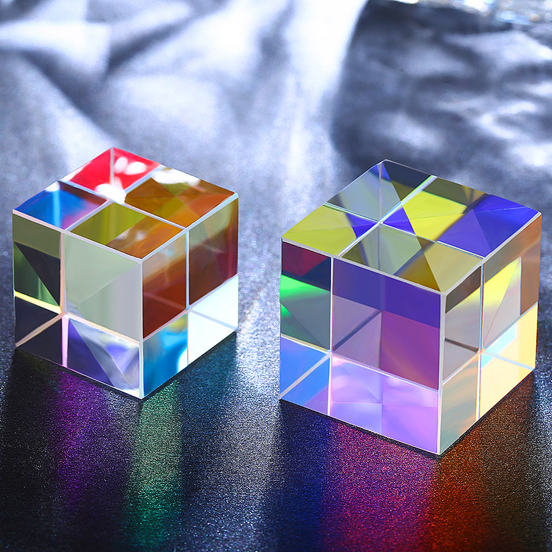 Prisme de couleur Hexagonal 10x10x10MM, 1 pièce, prisme optique Xcube cadeau, équipement expérimental de physique populaire pour enfants