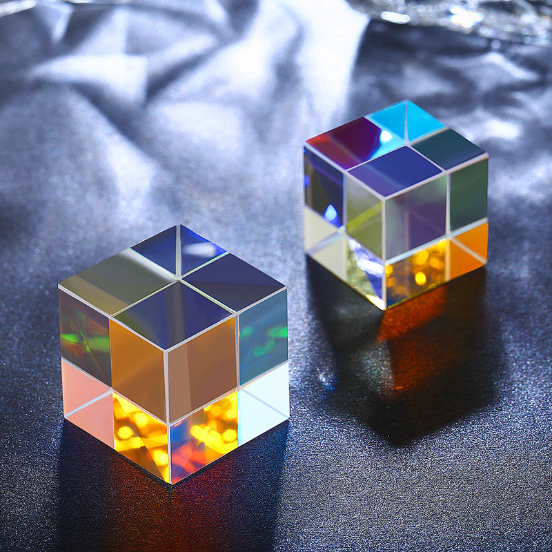 Prisme de couleur Hexagonal 10x10x10MM, 1 pièce, prisme optique Xcube cadeau, équipement expérimental de physique populaire pour enfants