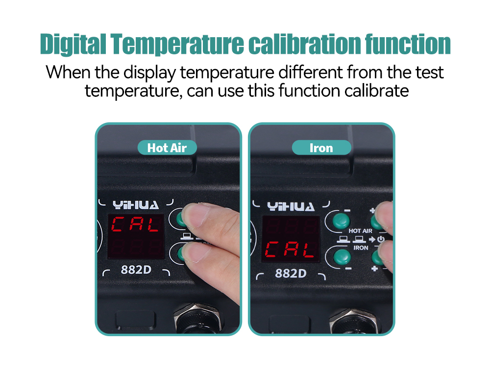 YIHUA 882D – Station de soudage multifonctionnelle 2 en 1, fer à souder, pistolet à Air chaud, Station de travail de soudage, outils de réparation de téléphones
