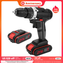 Perceuse sans fil à Impact électrique 21V/36V, batterie au Lithium haute puissance, perceuse à main Rechargeable sans fil, outils électriques de bricolage à domicile