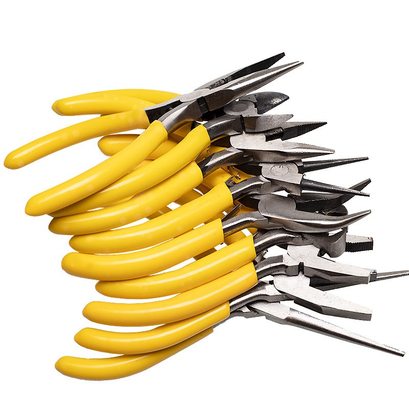 Pince à nez aiguille multifonctionnelle, 1 pièce, coupe-fil, pince à nez Long, fabrication de bijoux, outil de réparation de tuyaux industriels