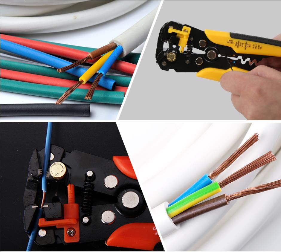 Pince à sertir multifonctionnelle, coupe-câble réglable, dénudeur automatique de fil, outil à main Terminal