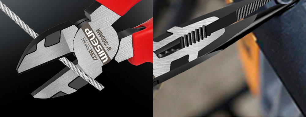 Wiseup 3 pièces Multi - fonction Universal biseauté pince à aiguilles outils de quincaillerie pince à coupure universelle Électricien