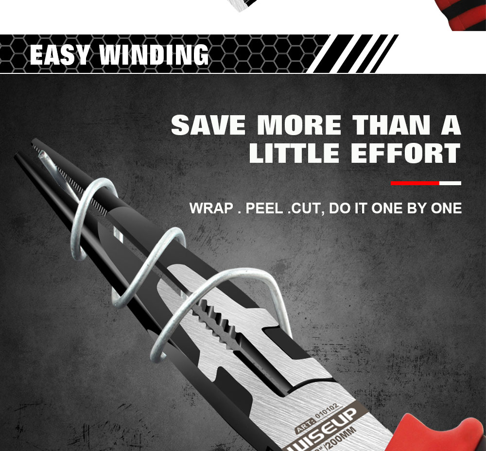 Wiseup 3 pièces Multi - fonction Universal biseauté pince à aiguilles outils de quincaillerie pince à coupure universelle Électricien