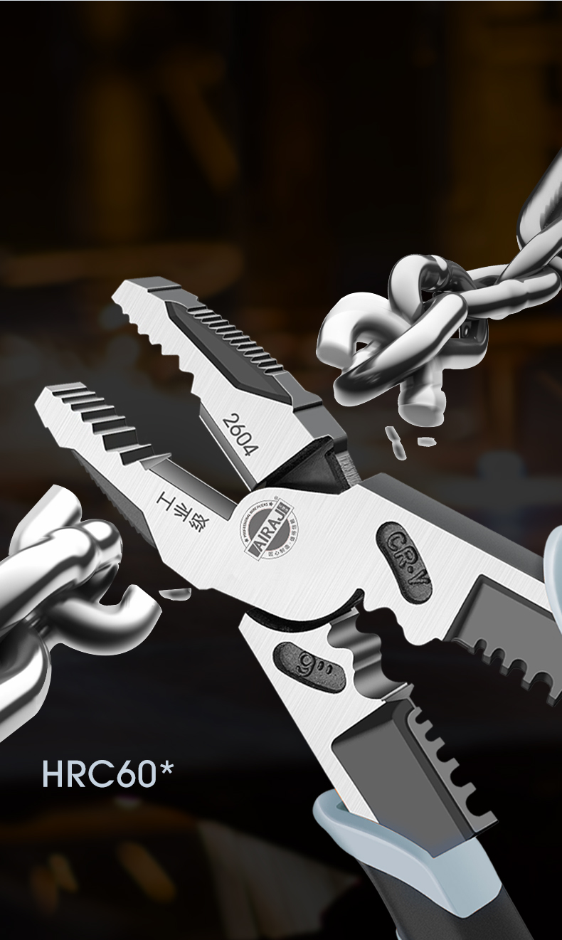 AIRAJ pince diagonale universelle multifonctionnelle pince nez aiguille outils de quincaillerie coupe-fil universel pince à fil électricien