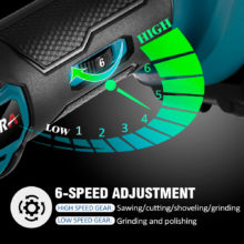 Makita – outil multifonction oscillant sans balais, 6 engrenages, électrique, sans fil, pour la décoration de la maison, batterie 18V